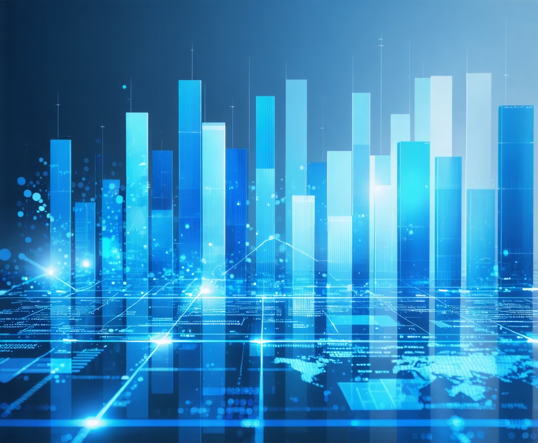 Фоновое изображение с графиками роста данных